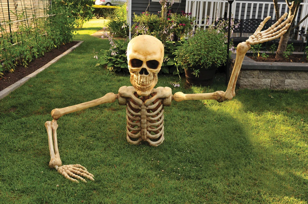 1.2M Tall Giant Posable Skeleton Grave Breaker