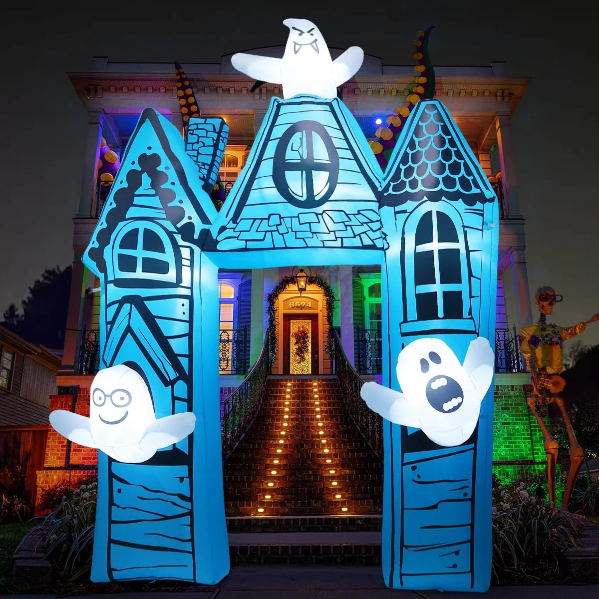 11.4ft Halloween Inflatable – Haunted House Giant Archway - Image 2