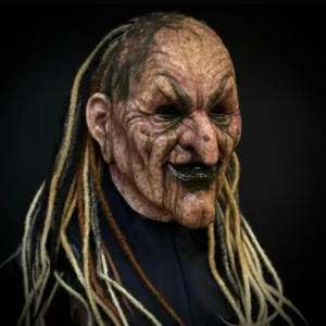 “The Hag” Silicone Half Mask with Dreads